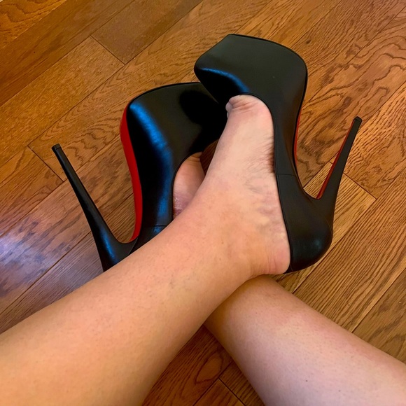 Black Christian Louboutin Platform Heels - Picture 7 of 7